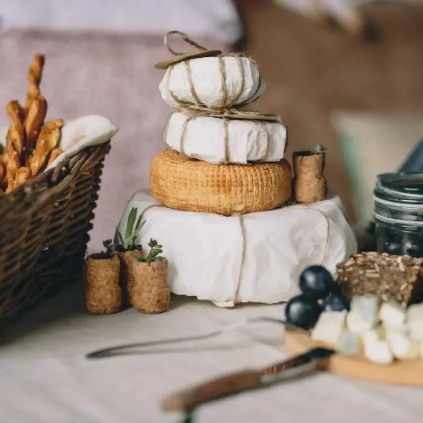 Handgefertigte Käse bei miori auf rustikalem Holzbrett