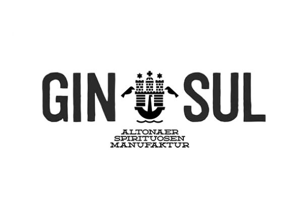 Logo Gin Sul mit Hamburger Wappen und Anker