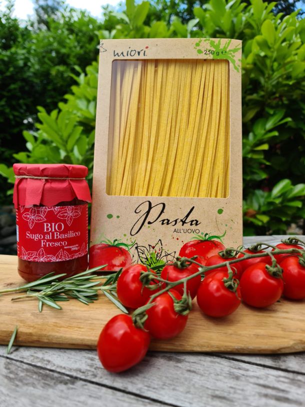 Handgemachte Pasta aus der Manufaktur und leckere Bio-Sugos aus der Toskana im Miori